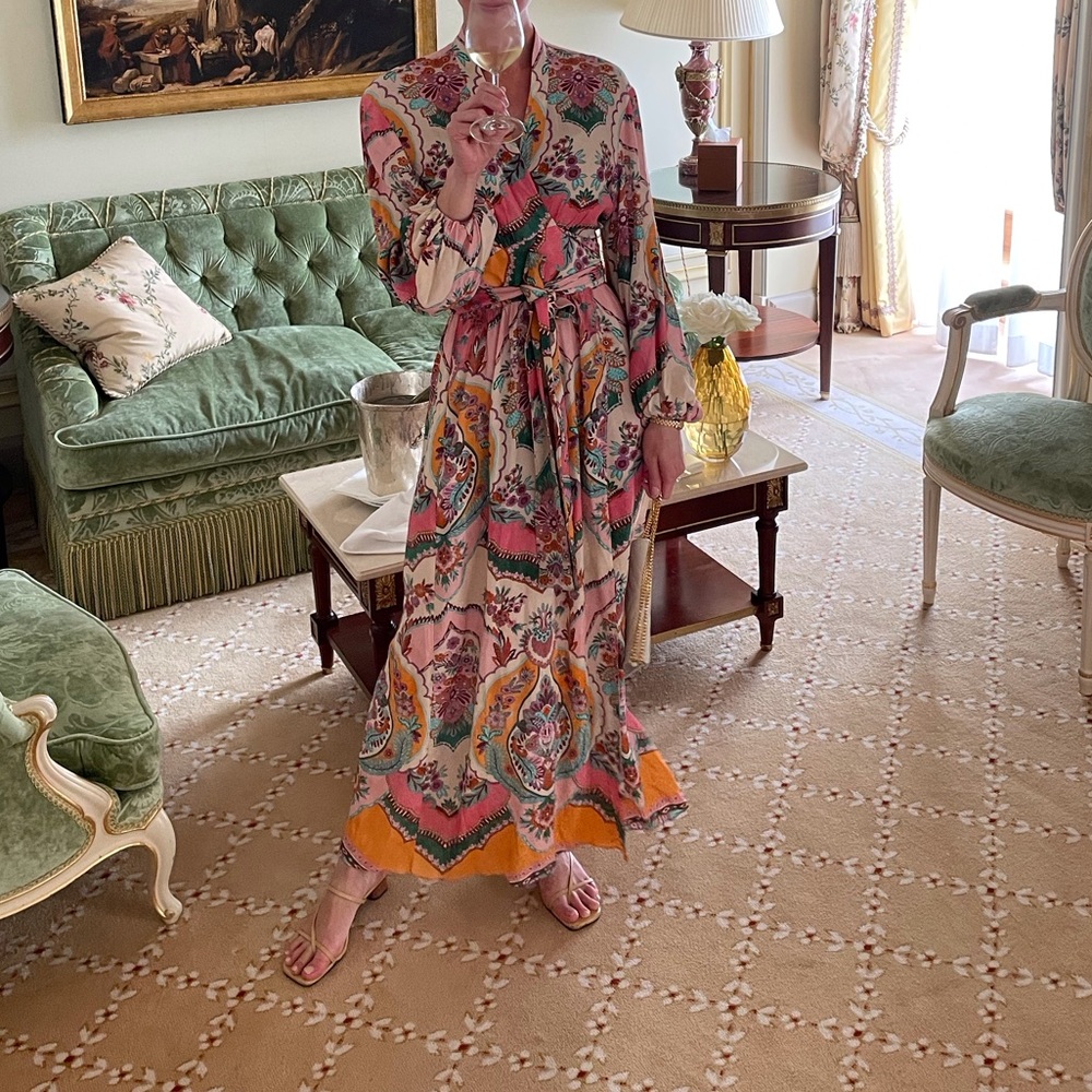 Zara Printed Wrap Floral Dress